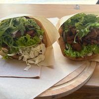 Vegan traditional gyros with soy at Veganato in Crete