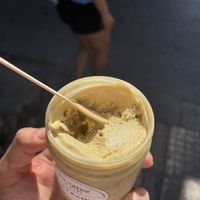 Pistachio ice cream   at Veganato in Crete
