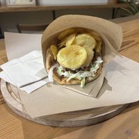 Soy Gyros-Pita with tzatziki   at Veganato in Crete