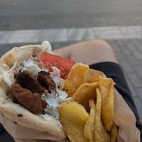 Standard gyros with everything at Veganato in Crete