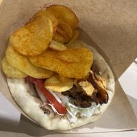 Smoky soy gyros  at Veganato in Crete