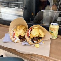 Soy gyros wrap and smokey mushroom wrap  at Veganato in Crete