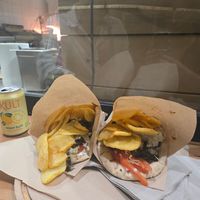 Gyro with mushrooms at Veganato in Crete