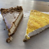Cheesecake mango and Biscotti   at Veganato in Crete