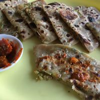 Vegan alu paratha  at Goan Corner in Karnataka