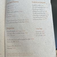 Menu  at Pandaria Rosetta in Mexico City