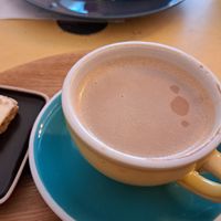 Cappuccino with oat milk (I already stirred it, it had foam 😅) at Ogato in Lier