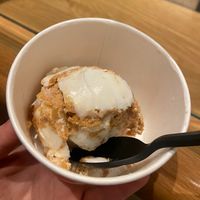 Peanut butter brittle ice cream   at Salt & Straw in San Ramon
