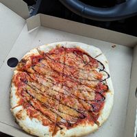 Margarita pizza with balsamic drizzle (no pesto) at Dolce Pizza in Lake Tekapo