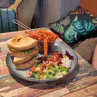 Sandwich and chips at Moko in Hinckley