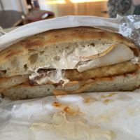 Crispy tofu gochujang sandwich  at SHIRLEY - Eat More Sunshine in Somerville