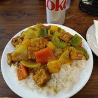 Vegan curry at Double Chin in Boston