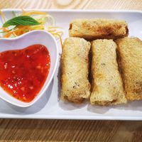 Spider Web Spring Rolls at Vegan World  in Northbridge