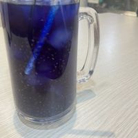 Blue flower tea  at Vegan World  in Northbridge
