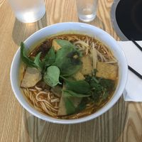spicy ‘beef’ pho  at Vegan World  in Northbridge