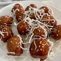 Chicken in sweet syrup  at Vegan World  in Northbridge