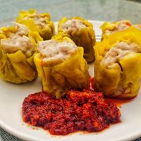 siew mai with sambal at Water Drop Teahouse 滴水坊 in Northeast Singapore