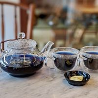 Butterfly Pea Tea Pot at Water Drop Teahouse 滴水坊 in Northeast Singapore