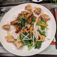 Bo Bun with Tofu and spring rolls at Café Le Dalat in Lausanne