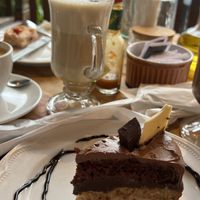 Cake and chai   at Le Mucche in Garopaba