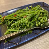 Stir fried morning glory  at Nara Thai Cuisine in Pattaya