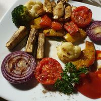 Grilled vegetables (super basic, but they were very nice!) at Oasis Restaurant at Thai Garden Resort in Pattaya