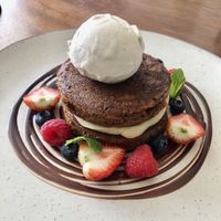 Buckwheat pancakes   at New Earth Cafe in Dubai