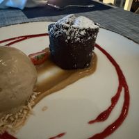 chocolate cake  at Indigo in Providenciales