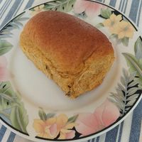 Bisnaga integral de abóbora at Agua Branca Organic Fair in Sao Paulo