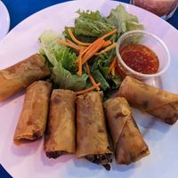 Vegetable spring rolls at Mango Reef Restaurant & Bar in Providenciales