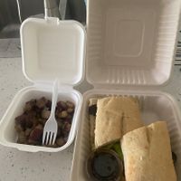 Veggie Panini w/potatoes!! 🙌🏿🙌🏿  at Shay Café & Lounge in Providenciales