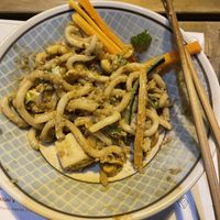 Noodles udon con tofu  at Cachito in Conil De La Frontera