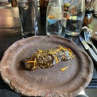 Mole vegan enchilada  at Expendio de Maiz Sin Nombre in Mexico City