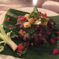 portobello mushroom with pineapple, spicy caribbean style, really yummy! at Kaya Island Eats in Key West