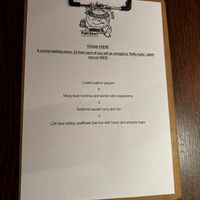 Special menu for a fundraiser for a local rescue   at Little Dumpling King in Stoke-on-trent