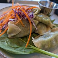 Pot stickers at Araya's Place in Bellevue