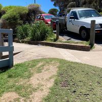 access from side road, ramp to where you order at Bar Beach Kiosk in Merimbula