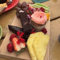 Second platter made up for hubby, similar but with pineapple as well which I can’t eat  at The Green Dragon Inn in Matamata