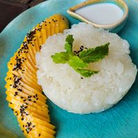 Mango sticky rice at Vikasa Yoga Retreat and Restaurant in Koh Samui