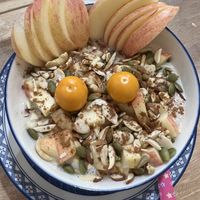 Oatmeal with apple and cinnamon   at Air's Kitchen & Cafe in Chiang Mai