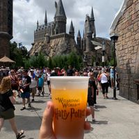 Pumpkin Juice at Universal Studios - Butterbeer Cart in Orlando