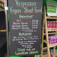 Menu at Vegazmo in Tynemouth