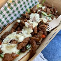 Philly cheeze steak baguette   at Vegazmo in Tynemouth