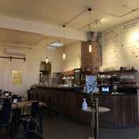 Interior view from window seat  at Hot Cakes - Ballard in Seattle