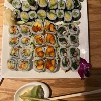 Midori Veggie Tray and Veggie Spring Roll Wrap  at Midori Sushi in Philadelphia