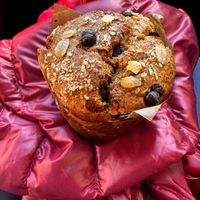 Chocolate chip muffin   at Emporio Artesano in Ancud