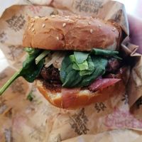 Vegan foie gras burger at Vbb House in Paris