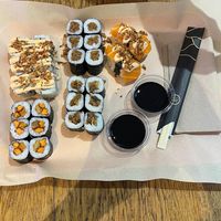 Vegan sushi rolls  at Vbb House in Paris