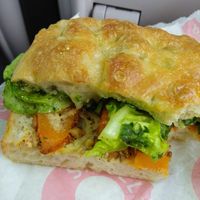 Focaccia sandwich at Small Goods in Bristol