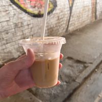 iced oat latte  at Small Goods in Bristol